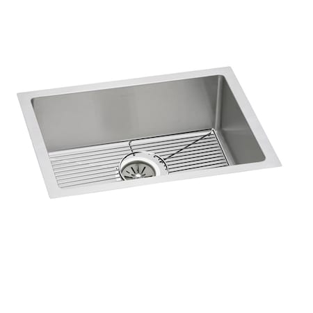 Elkay Crosstown 16 Gauge Stainless Steel 23-1/2 X 18-1/4 X 8 Single Bowl Undermount Sink Kit EFRU2115DBG